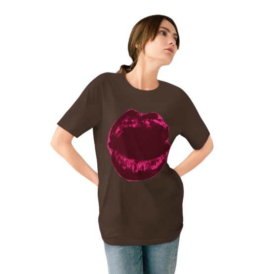 USA only. For big angels. Organic Staple T-shirt with Pink ´Pop Art´lips - Image 7